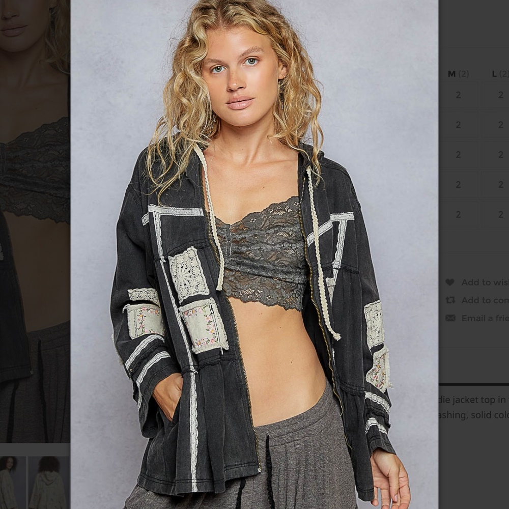 POL Black and Gray Patchwork Jacket
NEW Without T… - image 2